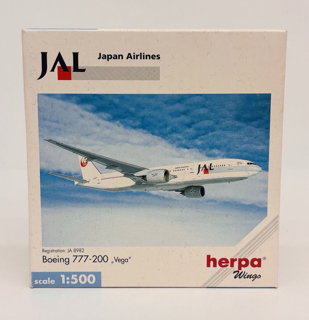 Herpa Wings 1:500 JAL Japan Airlines "Vega" Boeing 777-200 Diecast 506342 New
